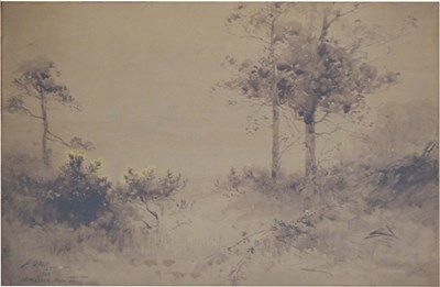 Lot 502 - Harry Davis, 1885-1970 (Royal Worcester artist) - Watercolour - 'Worcester from Perry Wood'