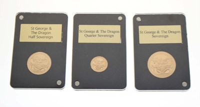 Lot 238 - Gibralter - Elizabeth II gold proof sovereign, half sovereign and quarter sovereign, 2018