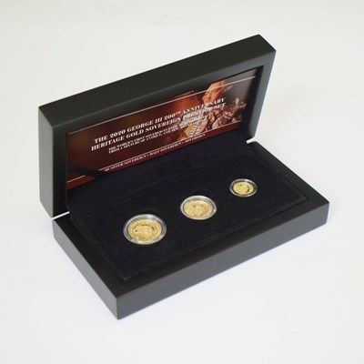 Lot 233 - Tristan da Cunha - Elizabeth II gold proof three coin set, 2020