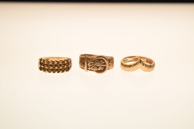 Lot 29 - Three 9ct gold rings (3)