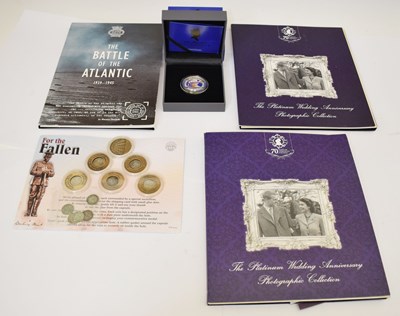 Lot 253 - Collection of world coins to include Elizabeth II silver proof one-ounce coin , etc