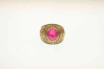 Lot 16 - American yellow metal college ring for Brownsville High School 1962