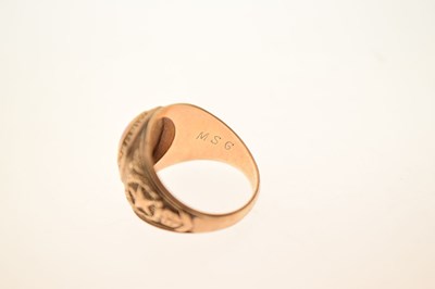Lot 16 - American yellow metal college ring for Brownsville High School 1962