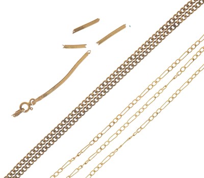 Lot 99 - 9ct gold filed curb link chain etc