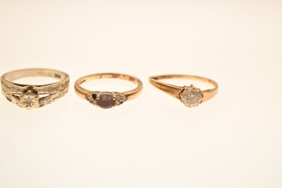 Lot 23 - Four 9ct gold dress rings (a/f)