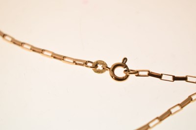 Lot 89 - Three 9ct gold brick link necklaces