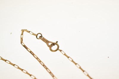 Lot 89 - Three 9ct gold brick link necklaces