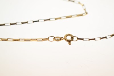 Lot 89 - Three 9ct gold brick link necklaces