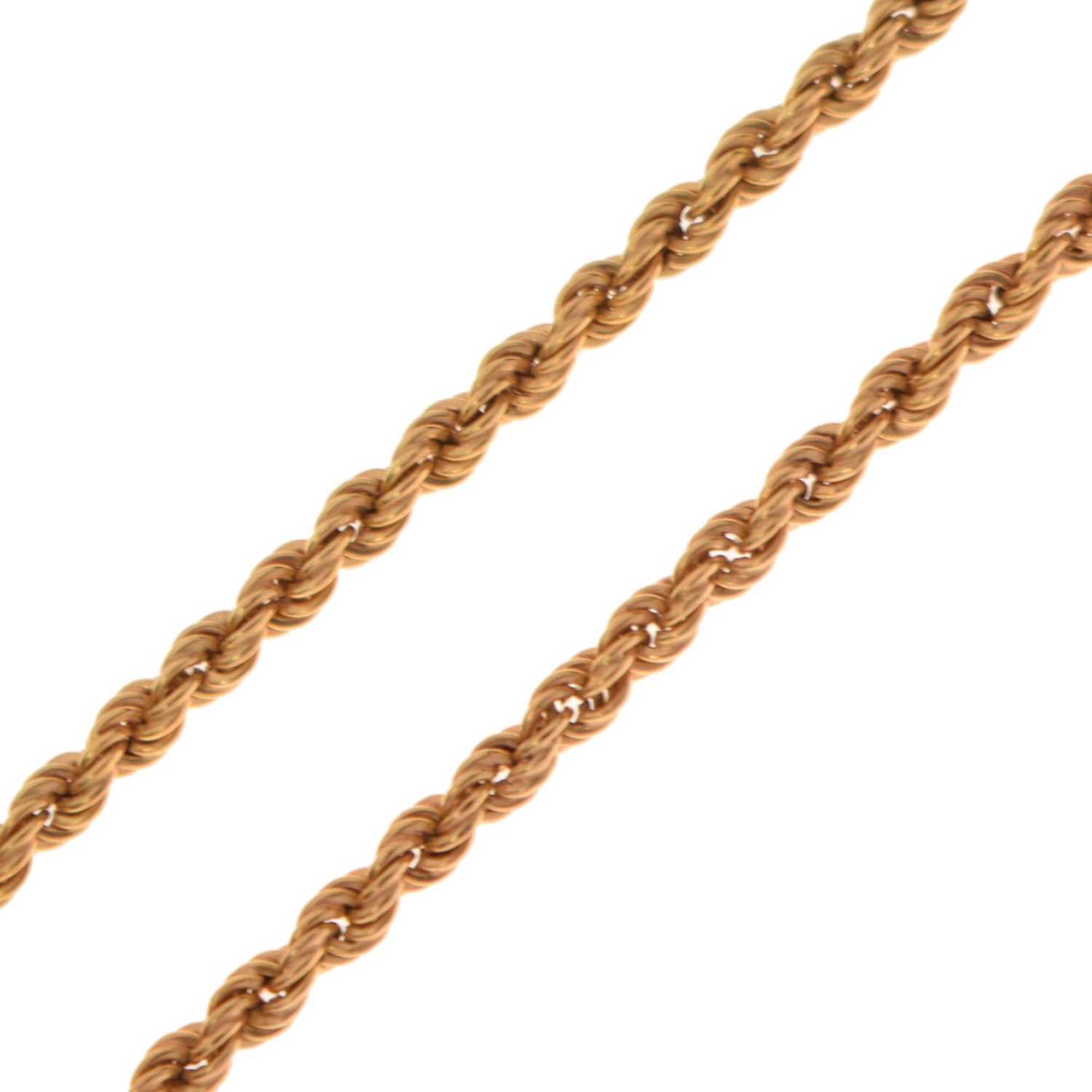 Lot 93 - 9ct gold rope link necklace