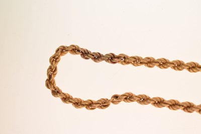 Lot 93 - 9ct gold rope link necklace