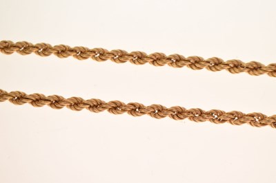 Lot 93 - 9ct gold rope link necklace