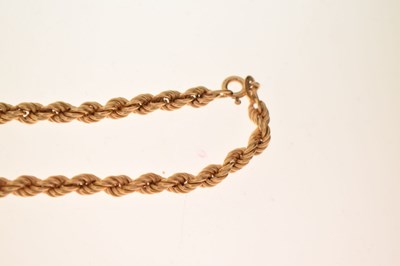 Lot 93 - 9ct gold rope link necklace