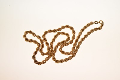 Lot 93 - 9ct gold rope link necklace