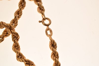 Lot 93 - 9ct gold rope link necklace
