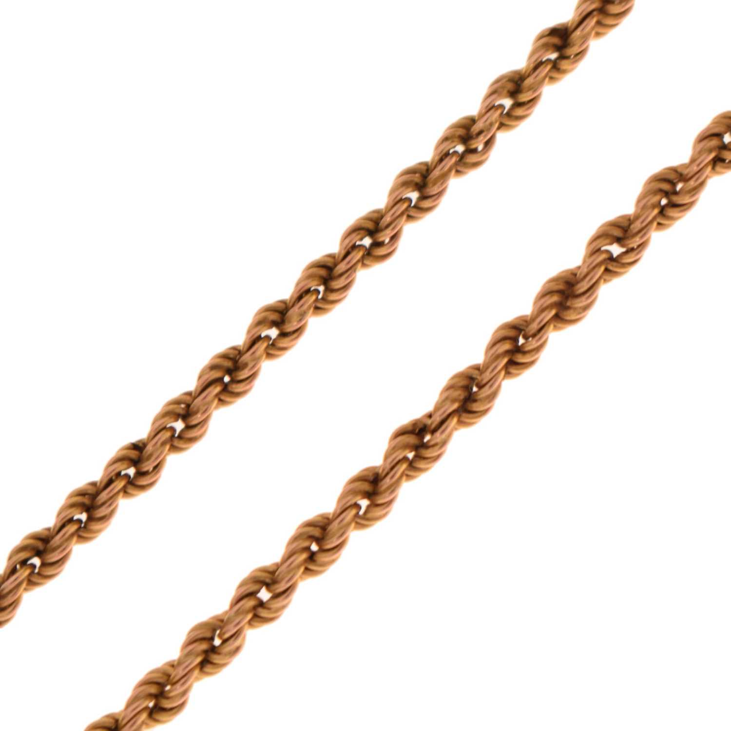 Lot 94 - 9ct gold rope link necklace