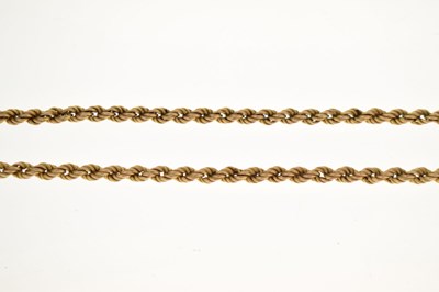 Lot 94 - 9ct gold rope link necklace