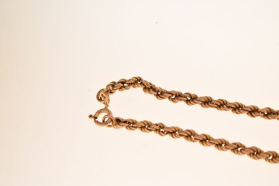 Lot 94 - 9ct gold rope link necklace