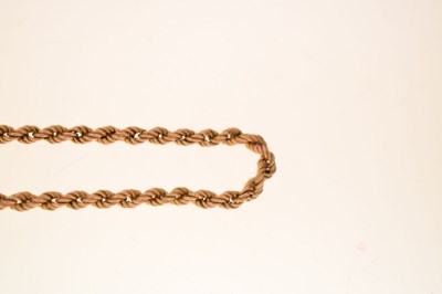 Lot 94 - 9ct gold rope link necklace