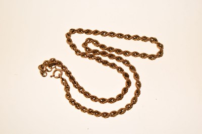 Lot 94 - 9ct gold rope link necklace