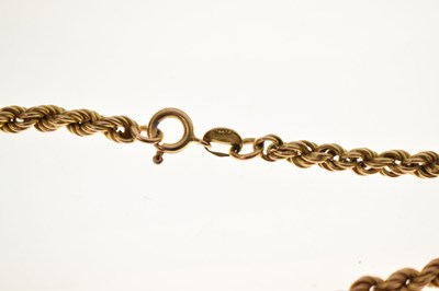 Lot 94 - 9ct gold rope link necklace