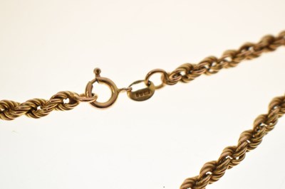 Lot 94 - 9ct gold rope link necklace