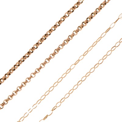 Lot 96 - Two yellow metal necklaces (2)