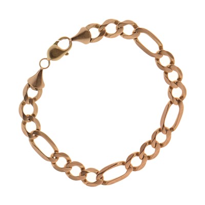 Lot 112 - 9ct gold figaro link bracelet