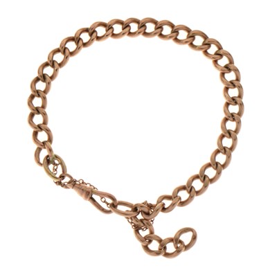 Lot 119 - 9ct rose gold curb link bracelet