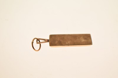 Lot 68 - 9ct gold ingot pendant