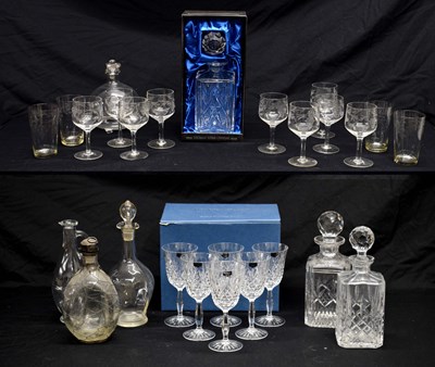 Lot 387 - Collection of 20th century cut and other glass, etc