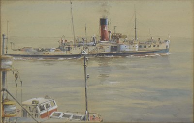 Lot 486 - Colin Verity (1924-2011) - Watercolour - PS Lincoln Castle Ferry