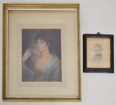 Lot 498 - 19th century watercolour study, 'Wilhelmina, Sarah Daughter of George Statton'