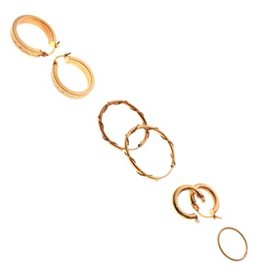 Lot 73 - Small quantity of hoop earrings