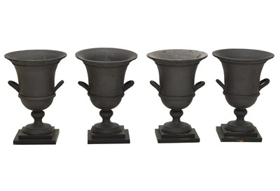 Lot 411 - Set of four reproduction ceramic urns