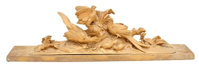 Lot 601 - Carved giltwood cresting of birds