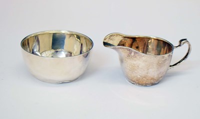 Lot 205 - Victorian silver cream jug and sugar bowl
