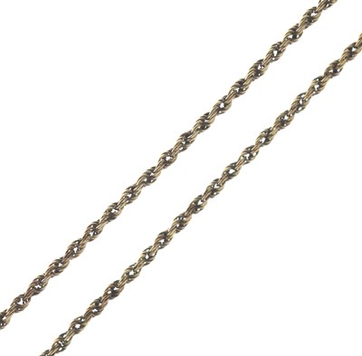 Lot 84 - Yellow metal rope twist necklace