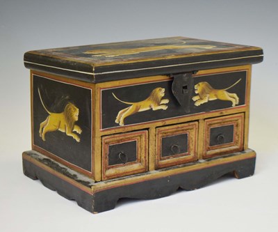 Lot 471 - 20th century Indian painted table top box