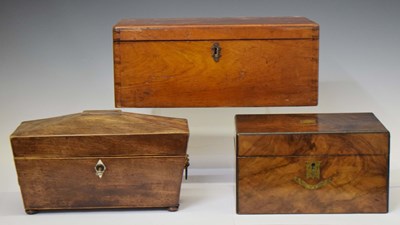 Lot 289 - 19th century mahogany sarcophagus tea caddy
