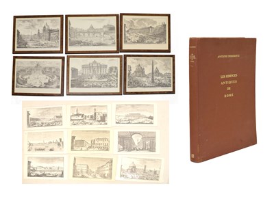 Lot 479 - Six reproduction 'vedute' views of Rome after Piranesi, together with Antoine Desgodetz, 'Les Edifices Antiques de Rome'