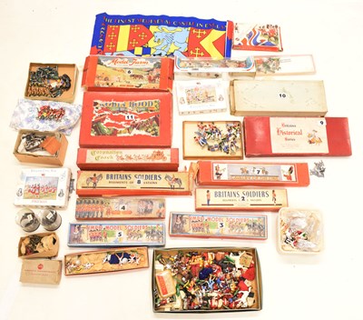 Lot 360 - Collection of plastic and lead model soldiers to include Britains and Timpo