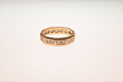 Lot 33 - Yellow metal eternity ring (a/f)