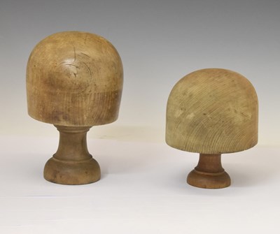 Lot 263 - Two pine milliner's hat or wig stands