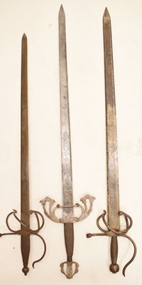 Lot 354 - Three reproduction Spanish swords