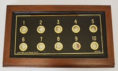 Lot 603 - Early 20th century mahogany cased bell board