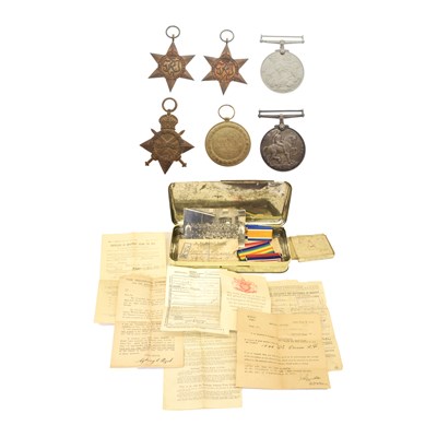Lot 356 - British First World War medal trio to Gunner R.G. Dawe, Royal Field Artillery