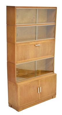 Lot 604 - Mid century Minty five-section bookcase