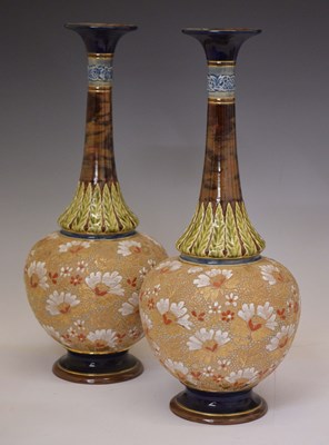 Lot 402 - Pair of Doulton Lambeth Slater's Patent vases