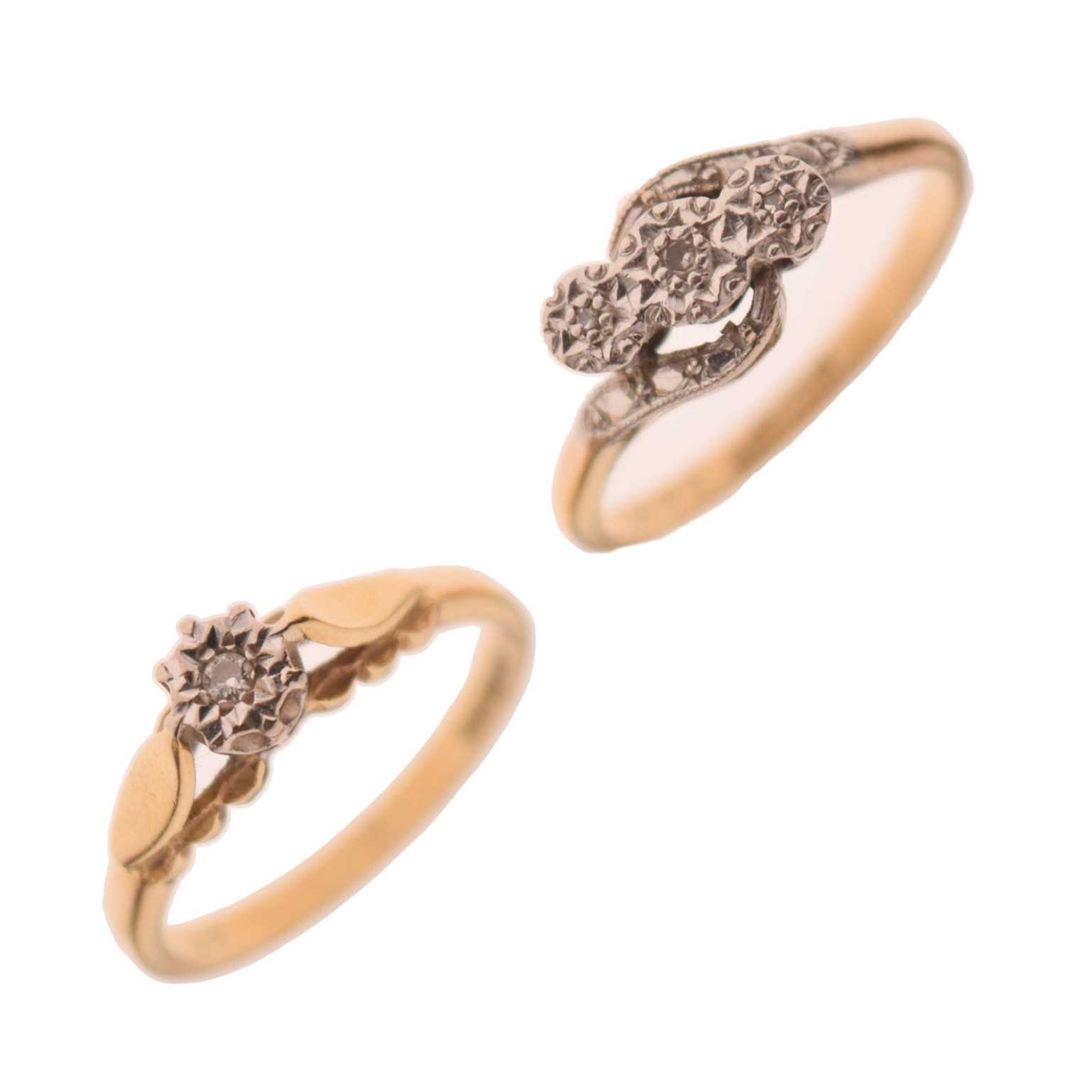 Lot 20 - Two diamond rings