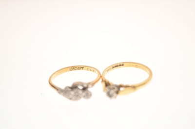 Lot 20 - Two diamond rings